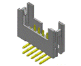 pitch 2.00mm pin header dual row r/a type connector
