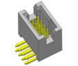 pitch 1.27mm pin header dual row r/a type connector
