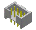 pitch 2.00mm pin header dual row dip type connector